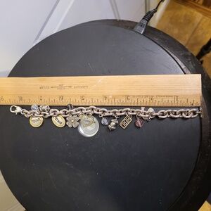 Brighton Love Locket Charm Bracelet Accept Trust Heal Pearl 8 1/2"